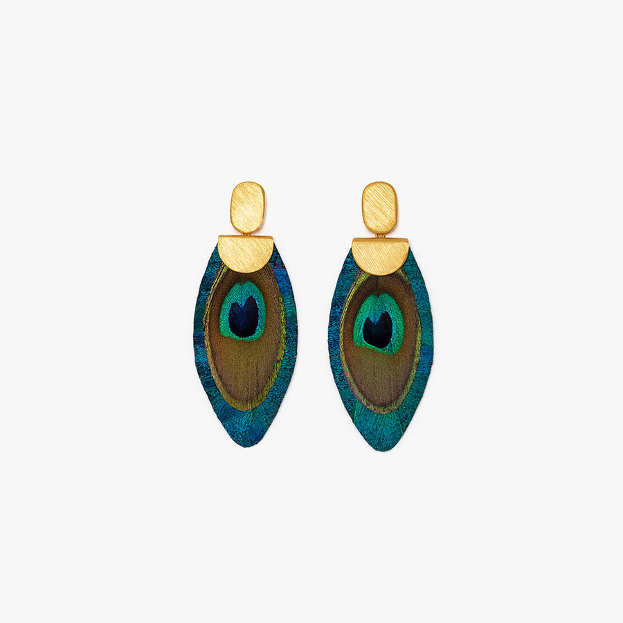 Long Blue Chalcedony Teardrop Earrings | Mia Gemma